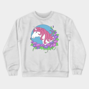 Unicorn and Morning Glory Crewneck Sweatshirt